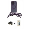 MARSİLYAN™- iPhone 13 Pro Max Kılıf Eksen Özel Seri - Siyah 6D Mat Seramik Hayalet Nano Ekran Koruyucu + Raze Metal Kamera Lens - GD