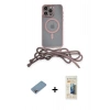 MARSİLYAN™- iPhone 13 Pro Max Kılıf Eksen Özel Seri - Siyah 6D Mat Seramik Hayalet Nano Ekran Koruyucu + Shine Kamera Lens Koruma Cam - GI