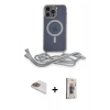 MARSİLYAN™- iPhone 13 Pro Max Kılıf Eksen Özel Seri - Siyah Bilvis 3D Cam Ekran Koruyucu + Pers Alüminyum Kamera Lens - GD