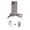 MARSİLYAN™- iPhone 13 Pro Max Kılıf Eksen Özel Seri - Siyah Bilvis 3D Cam Ekran Koruyucu + Shine Kamera Lens - GD
