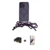 MARSİLYAN™- iPhone 13 Pro Max Kılıf Eksen Özel Seri - Siyah Bilvis 3D Mat Cam Ekran Koruyucu + Raze Metal Kamera Lens - GD