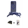 MARSİLYAN™- iPhone 13 Pro Max Kılıf Eksen Özel Seri - Siyah Bilvis 3D Mat Cam Ekran Koruyucu + Raze Metal Kamera Lens - GD