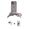 MARSİLYAN™- iPhone 13 Pro Max Kılıf Eksen Özel Seri - Siyah Bilvis 3D Mat Cam Ekran Koruyucu + Lacivert Pers Alüminyum Kamera Lens