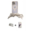MARSİLYAN™- iPhone 13 Pro Max Kılıf Eksen Özel Seri - Siyah Bilvis 3D Mat Cam Ekran Koruyucu + Rainbow Kamera Lens Koruma Cam - REGD