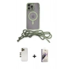 MARSİLYAN™- iPhone 13 Pro Max Kılıf Eksen Özel Seri - Siyah Bilvis 3D Mat Cam Ekran Koruyucu + Shine Kamera Lens - GD