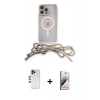 MARSİLYAN™- iPhone 13 Pro Max Kılıf Eksen Özel Seri - Siyah Bilvis 3D Mat Cam Ekran Koruyucu + Shine Kamera Lens - GD
