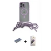 MARSİLYAN™- iPhone 13 Pro Max Kılıf Eksen Özel Seri - Siyah Bilvis 3D Mat Cam Ekran Koruyucu + Renkli Kamera Lens Koruma Cam - YL