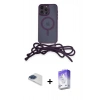 MARSİLYAN™- iPhone 13 Pro Max Kılıf Eksen Özel Seri - Siyah Bilvis 5in1 3D Magic Cam Ekran Koruyucu + Pers Alüminyum Kamera Lens - LT