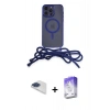 MARSİLYAN™- iPhone 13 Pro Max Kılıf Eksen Özel Seri - Siyah Bilvis 5in1 3D Magic Cam Ekran Koruyucu + Pers Alüminyum Kamera Lens - LT