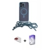 MARSİLYAN™- iPhone 13 Pro Max Kılıf Eksen Özel Seri - Siyah Bilvis 5in1 3D Magic Cam Ekran Koruyucu + Pers Alüminyum Kamera Lens - KI