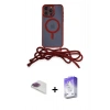 MARSİLYAN™- iPhone 13 Pro Max Kılıf Eksen Özel Seri - Siyah Bilvis 5in1 3D Magic Cam Ekran Koruyucu + Pers Alüminyum Kamera Lens - GI