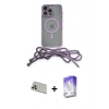 MARSİLYAN™- iPhone 13 Pro Max Kılıf Eksen Özel Seri - Siyah Bilvis 5in1 3D Magic Cam Ekran Koruyucu + Rainbow Kamera Lens Koruma Cam - REGD