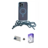 MARSİLYAN™- iPhone 13 Pro Max Kılıf Eksen Özel Seri - Siyah Bilvis 5in1 3D Magic Cam Ekran Koruyucu + Rainbow Kamera Lens Koruma Cam - MI