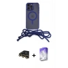 MARSİLYAN™- iPhone 13 Pro Max Kılıf Eksen Özel Seri - Siyah Bilvis 5in1 3D Magic Cam Ekran Koruyucu + Raze Metal Kamera Lens - GD