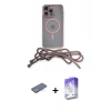 MARSİLYAN™- iPhone 13 Pro Max Kılıf Eksen Özel Seri - Siyah Bilvis 5in1 3D Magic Cam Ekran Koruyucu + Renkli Kamera Lens Koruma Cam - MI