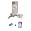 MARSİLYAN™- iPhone 13 Pro Max Kılıf Eksen Özel Seri - Siyah Bilvis 5in1 3D Magic Cam Ekran Koruyucu + Renkli Kamera Lens Koruma Cam - MI