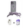MARSİLYAN™- iPhone 13 Pro Max Kılıf Eksen Özel Seri - Siyah Bilvis 5in1 3D Magic Cam Ekran Koruyucu + Shine Kamera Lens - GD
