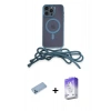 MARSİLYAN™- iPhone 13 Pro Max Kılıf Eksen Özel Seri - Siyah Bilvis 5in1 3D Magic Cam Ekran Koruyucu + Shine Kamera Lens Koruma Cam - MI