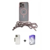 MARSİLYAN™- iPhone 13 Pro Max Kılıf Eksen Özel Seri - Siyah Bilvis 5in1 3D Magic Cam Ekran Koruyucu + Shine Kamera Lens - GD