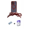 MARSİLYAN™- iPhone 13 Pro Max Kılıf Eksen Özel Seri - Siyah Bilvis 5in1 3D Magic Cam Ekran Koruyucu + Shine Kamera Lens Koruma Cam - MI
