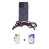 MARSİLYAN™- iPhone 13 Pro Max Kılıf Eksen Özel Seri - Siyah Bilvis 5in1 3D Magic Cam Ekran Koruyucu + Shine Kamera Lens - GD
