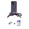 MARSİLYAN™- iPhone 13 Pro Max Kılıf Eksen Özel Seri - Siyah Bilvis 5in1 3D Magic Cam Ekran Koruyucu + Shine Kamera Lens Koruma Cam - MI