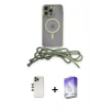 MARSİLYAN™- iPhone 13 Pro Max Kılıf Eksen Özel Seri - Siyah Bilvis 5in1 3D Magic Cam Ekran Koruyucu + Shine Kamera Lens - GD