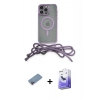 MARSİLYAN™- iPhone 13 Pro Max Kılıf Eksen Özel Seri - Siyah Bilvis 5in1 5D Magic Hayalet Cam Ekran Koruyucu + Shine Kamera Lens Koruma Cam - PE