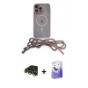 MARSİLYAN™- iPhone 13 Pro Max Kılıf Eksen Özel Seri - Siyah Bilvis 5in1 5D Magic Hayalet Cam Ekran Koruyucu + Raze Metal Kamera Lens - GD