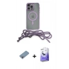 MARSİLYAN™- iPhone 13 Pro Max Kılıf Eksen Özel Seri - Siyah Bilvis 5in1 5D Magic Hayalet Cam Ekran Koruyucu + Gökkuşağı Shine Kamera Lens Koruma Cam