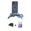MARSİLYAN™- iPhone 13 Pro Max Kılıf Eksen Özel Seri - Siyah Bilvis 5in1 5D Magic Hayalet Cam Ekran Koruyucu + Raze Metal Kamera Lens - GD