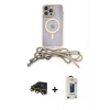 MARSİLYAN™- iPhone 13 Pro Max Kılıf Eksen Özel Seri - Siyah Bilvis Hayalet Cam Ekran Koruyucu + Gold Raze Metal Kamera Lens