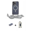MARSİLYAN™- iPhone 13 Pro Max Kılıf Eksen Özel Seri - Siyah Bilvis Hayalet Cam Ekran Koruyucu + Renkli Kamera Lens Koruma Cam - MI