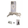 MARSİLYAN™- iPhone 13 Pro Max Kılıf Eksen Özel Seri - Siyah Bilvis Hayalet Cam Ekran Koruyucu + Rainbow Kamera Lens Koruma Cam - REGD