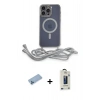 MARSİLYAN™- iPhone 13 Pro Max Kılıf Eksen Özel Seri - Siyah Bilvis Hayalet Cam Ekran Koruyucu + Shine Kamera Lens Koruma Cam - MI