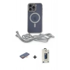 MARSİLYAN™- iPhone 13 Pro Max Kılıf Eksen Özel Seri - Siyah Bilvis Hayalet Cam Ekran Koruyucu + Turuncu Renkli Kamera Lens Koruma Cam