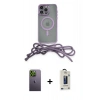 MARSİLYAN™- iPhone 13 Pro Max Kılıf Eksen Özel Seri - Siyah Bilvis Hayalet Cam Ekran Koruyucu + Neon Fosforlu Kamera Lens - YL