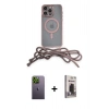 MARSİLYAN™- iPhone 13 Pro Max Kılıf Eksen Özel Seri - Siyah Bilvis Hayalet Cam Ekran Koruyucu + Neon Fosforlu Kamera Lens - YL