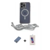 MARSİLYAN™- iPhone 13 Pro Max Kılıf Eksen Özel Seri - Siyah Joko 5D Cam + Metal Kamera Lens Koruma Cam - AKYL