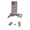 MARSİLYAN™- iPhone 13 Pro Max Kılıf Eksen Özel Seri - Siyah Joko 5D Cam + Metal Kamera Lens Koruma Cam - AKYL