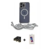 MARSİLYAN™- iPhone 13 Pro Max Kılıf Eksen Özel Seri - Siyah Joko 5D Cam + Raze Metal Kamera Lens - GD