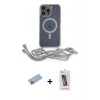 MARSİLYAN™- iPhone 13 Pro Max Kılıf Eksen Özel Seri - Siyah Joko 5D Cam + Shine Kamera Lens Koruma Cam - MI