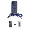 MARSİLYAN™- iPhone 13 Pro Max Kılıf Eksen Özel Seri - Siyah Joko 5D Cam + Neon Fosforlu Kamera Lens - YL