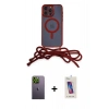 MARSİLYAN™- iPhone 13 Pro Max Kılıf Eksen Özel Seri - Siyah Joko 5D Cam + Neon Fosforlu Kamera Lens - YL