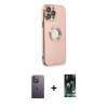 MARSİLYAN™- iPhone 13 Pro Max Kılıf İz Form Serisi - Şeffaf 360 Full Body Arka Koruyucu + Neon Fosforlu Kamera Lens - BZ