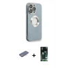 MARSİLYAN™- iPhone 13 Pro Max Kılıf İz Form Serisi - Şeffaf 360 Full Body Arka Koruyucu + Renkli Kamera Lens Koruma Cam - MI