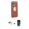 MARSİLYAN™- iPhone 13 Pro Max Kılıf İz Form Serisi - Şeffaf 360 Full Body Arka Koruyucu + Pers Alüminyum Kamera Lens - GD