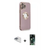 MARSİLYAN™- iPhone 13 Pro Max Kılıf İz Form Serisi - Şeffaf 360 Full Body Arka Koruyucu + Pers Alüminyum Kamera Lens - SABE
