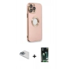 MARSİLYAN™- iPhone 13 Pro Max Kılıf İz Form Serisi - Şeffaf 360 Full Body Arka Koruyucu + Pers Alüminyum Kamera Lens - SABE
