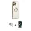 MARSİLYAN™- iPhone 13 Pro Max Kılıf İz Form Serisi - Şeffaf 360 Full Body Arka Koruyucu + Pers Alüminyum Kamera Lens - SABE